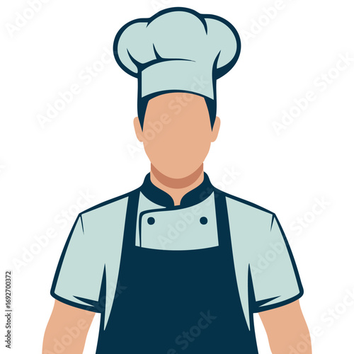 Simple chef logo design isolated vector illustration on white background