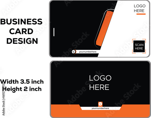 Modern Business Card Design Mockup
