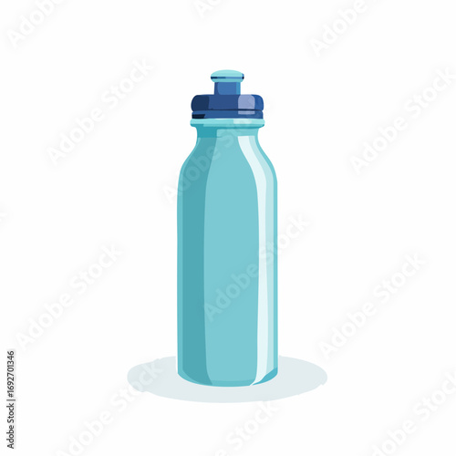Simple Minimalist Illustration of a Blue Reusable Water Bottle Design Element