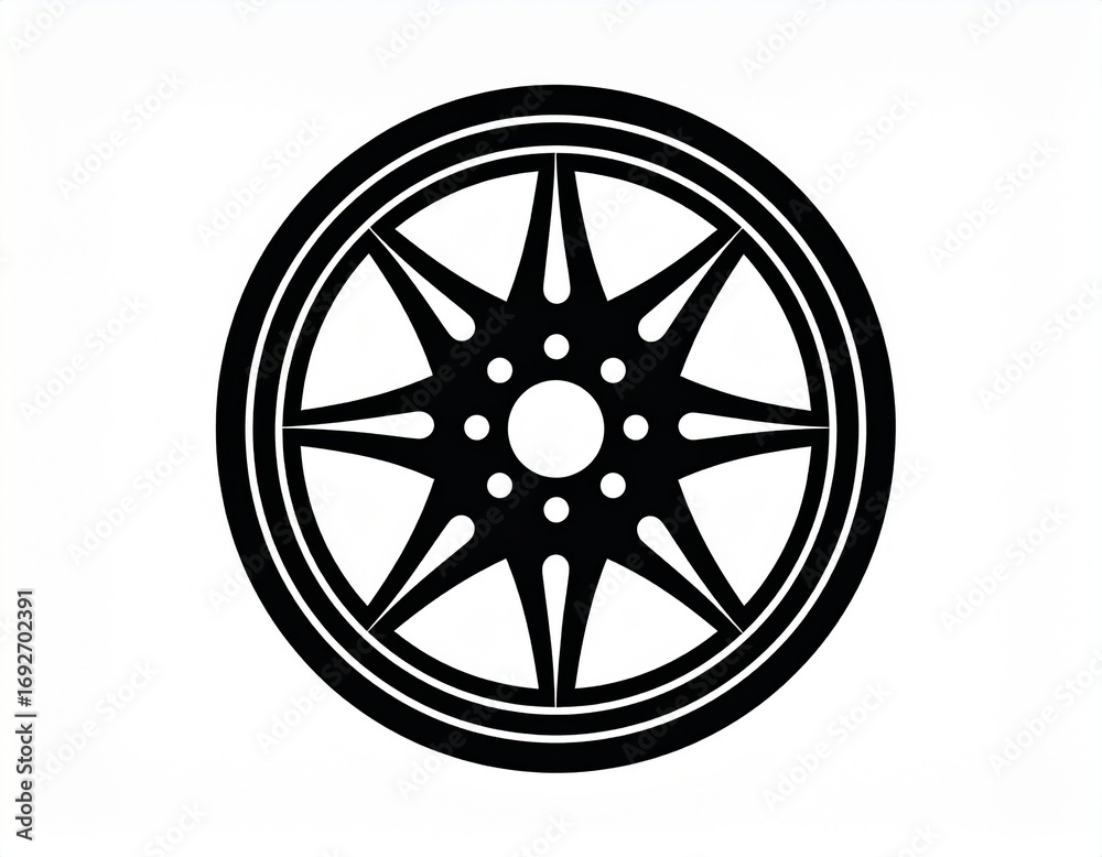 Obraz premium car wheel icon