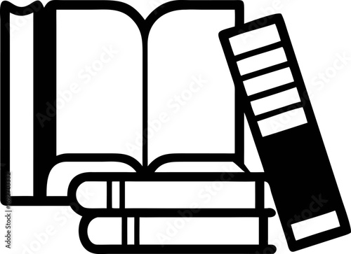Open Book Stacked with Other Books Education, Reading, Knowledge, Literature, Learning