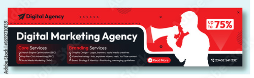 Corporate simple business linkedin profile banner and social media cover design