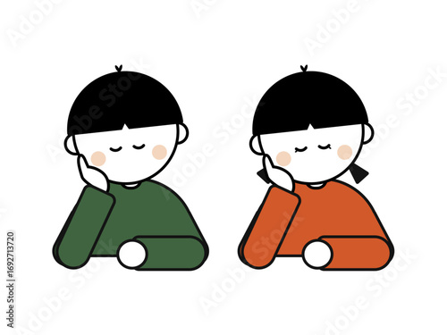 居眠りする人