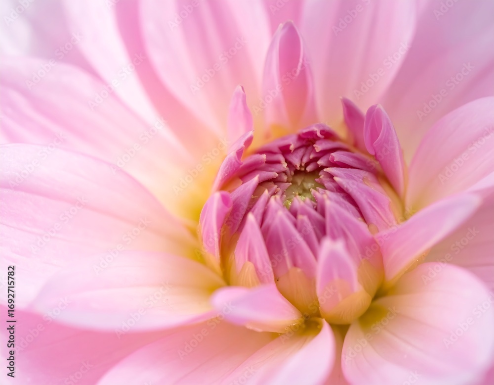 Fototapeta premium Close-up of a delicate pink dahlia