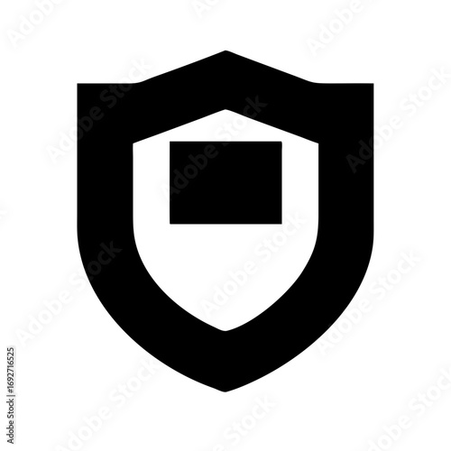 Policeman With Arms Folded, Wearing Uniform and Sunglasses Premium Vector. Shield, Protection, Security Vector Icon, Isolated Silhouette Vector Icon.

