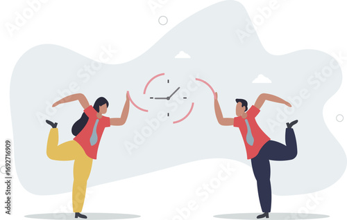 Time management or project management to control team to complete tasks or strategic planner to manage resources to complete work in deadline.life and employment of people.
