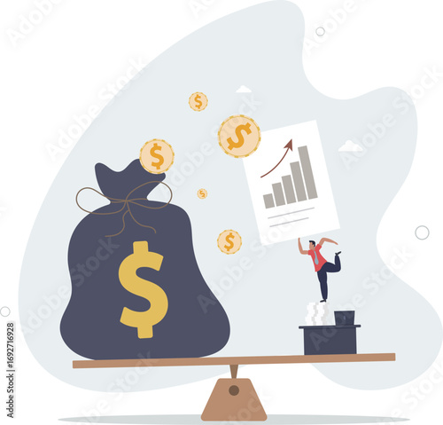 Wages, salary or income, work hard for money or incentive motivate to work overtime, overworked and life balance concept.life and employment of people.