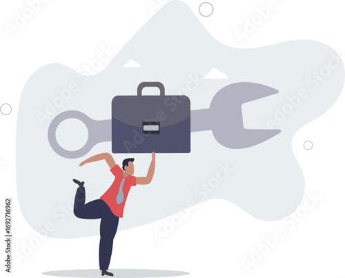 Fix business problem, help resolve problem, improve business in downturn or crisis management concept.life and employment of people.