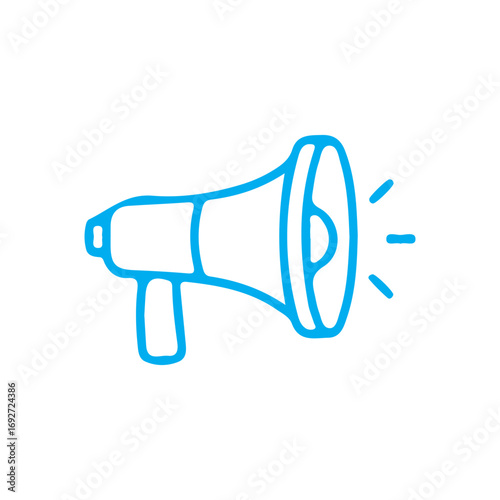 megaphone on white background