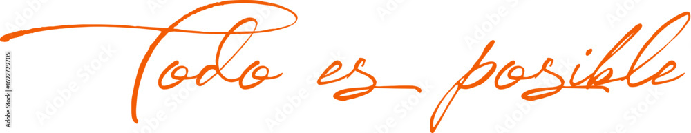 todo es posible, motivacional, letras, tipografía, png, fondo transparente, vector inspirador	