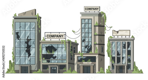 Decayed Buildings A Symbolic Representation of Corporate Decline and Abandonment
