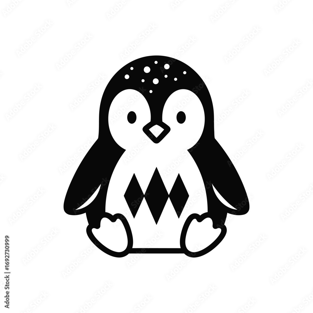 Obraz premium Adorable Cartoon Penguin Illustration.