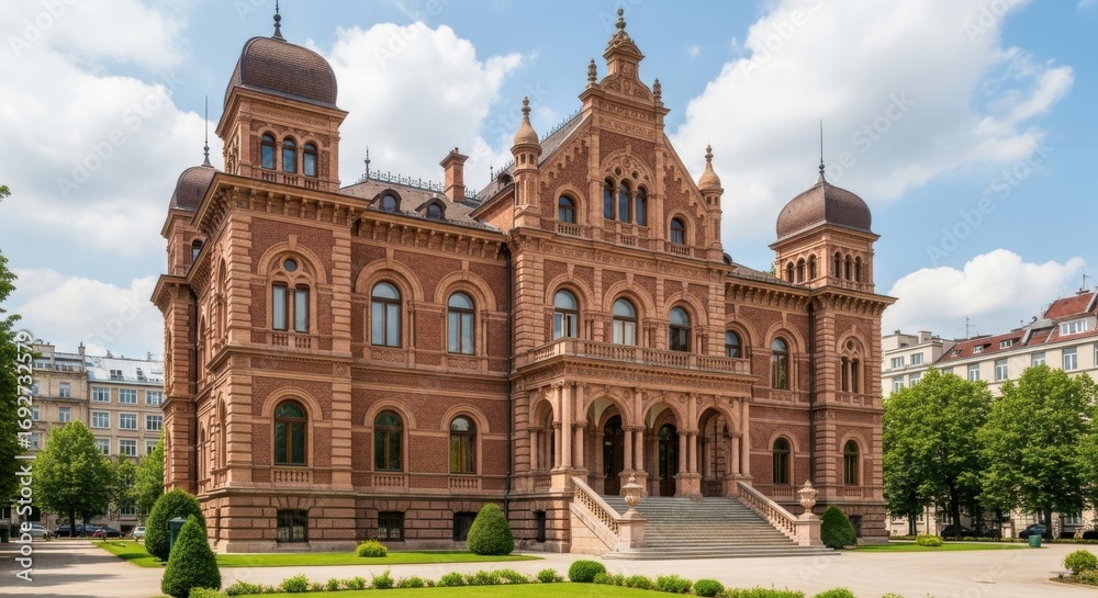 Obraz premium Magnificent Historic Building Grand Architecture Mansion Estate