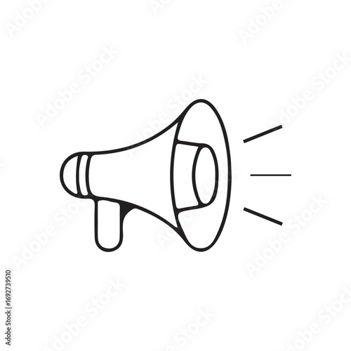 megaphone on white