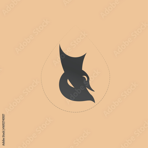 Fluid Bird Logo  Minimalist Waterdrop Emblem.ai