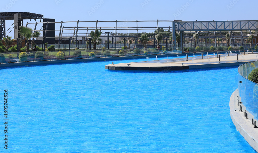 Obraz premium water channel at the resort