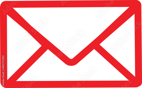 red email sign on a white background