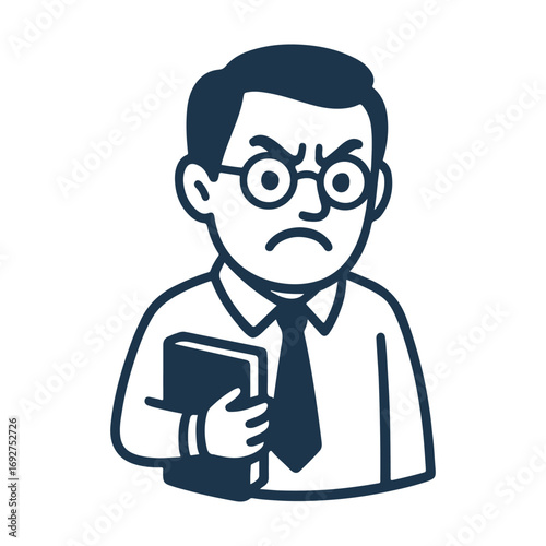 character emotion teacher anger vector on white background
Vector character emotion