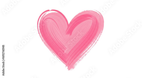 Soft pink heart shape art symbol of love romance affection and sweet valentine's day celebration