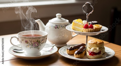 Traditional English Afternoon Tea Service.
