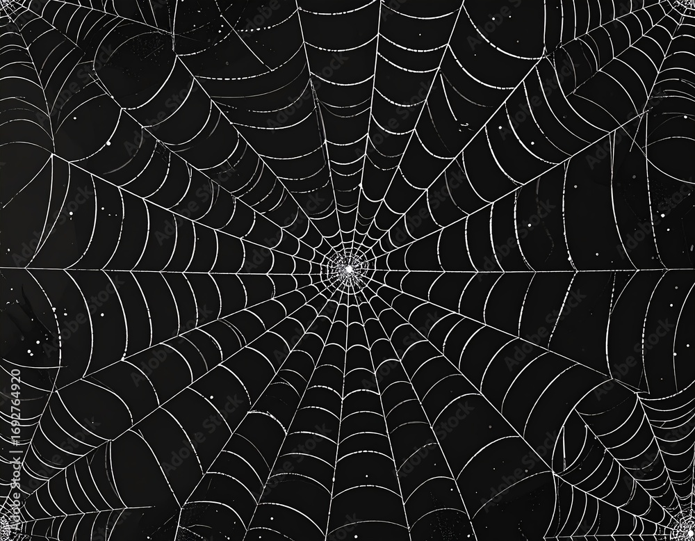 Fototapeta premium Intricate spider web glistening in the light.