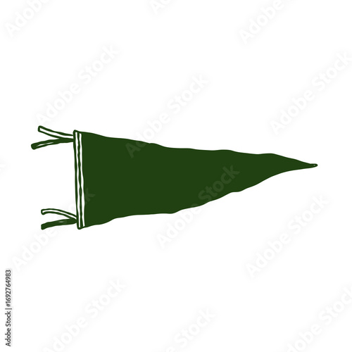Triangle retro flag vector illustration