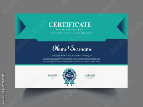 institution certificate design template
