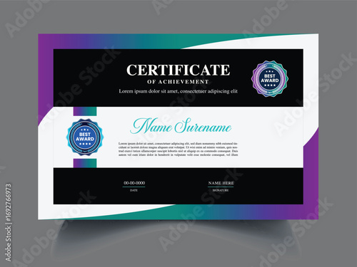 institution certificate design template