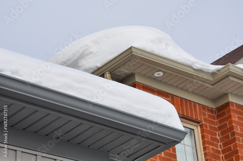 Snow covered roofs