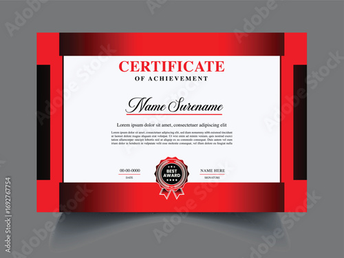 institution certificate design template