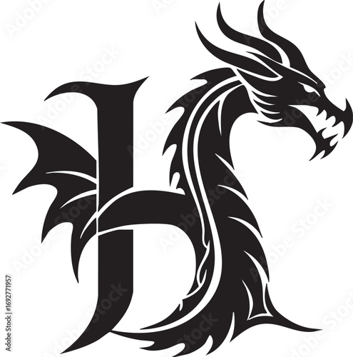 vector image of a dragon