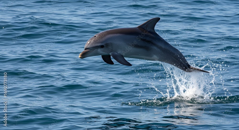 Fototapeta premium Dolphin jumping ocean