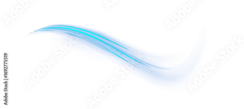 Blue speed ​​wave illustration with shine line background. Light everyday glowing effect. Vector speed of light in space on dark background. 
