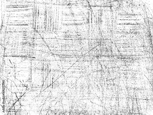 Grunge Scratched Texture Overlay, Distressed Black and White Background, Vintage Worn Surface Pattern, Abstract Dirty Noise Texture