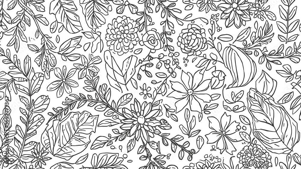 Fototapeta premium seamless floral pattern
