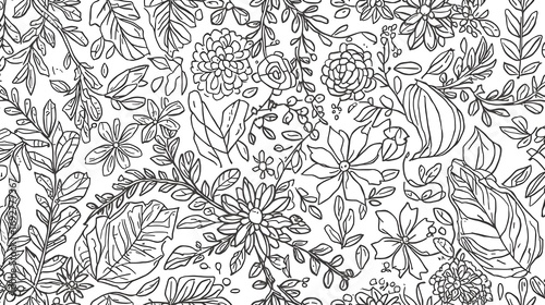 Wallpaper Mural seamless floral pattern Torontodigital.ca