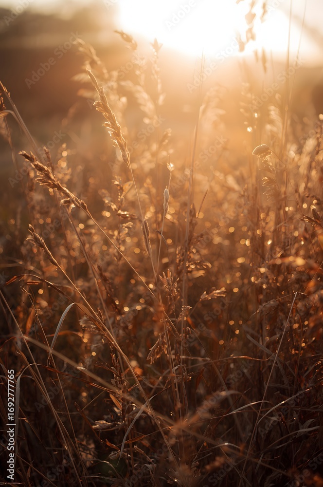 Fototapeta premium sunset in the field