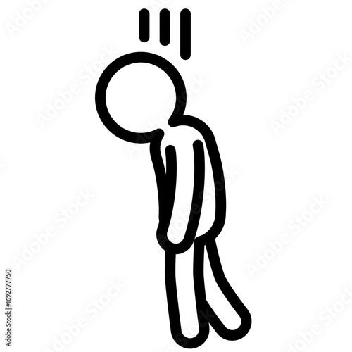 Disease and symptom icon. Fatigue Syndrome
