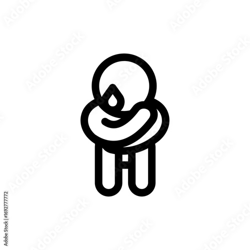 Disease and symptom icon. Depression
