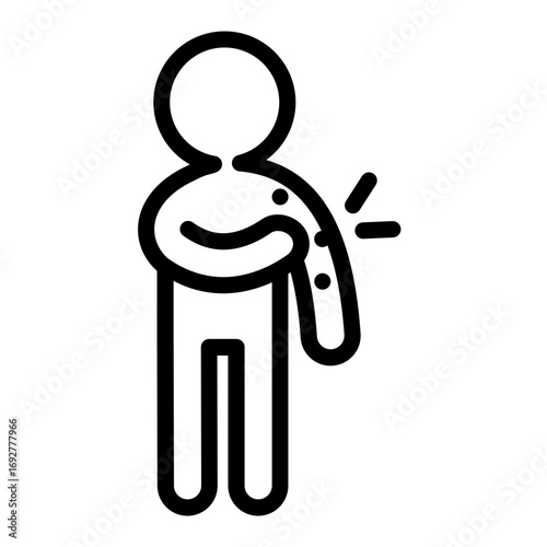 Disease and symptom icon. Dermatitis