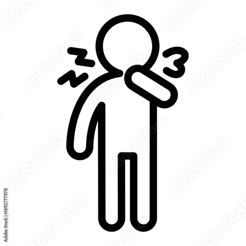 Disease and symptom icon. Bronchitis
