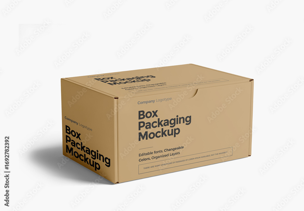 Cardboard Box Mockup Stock Template | Adobe Stock