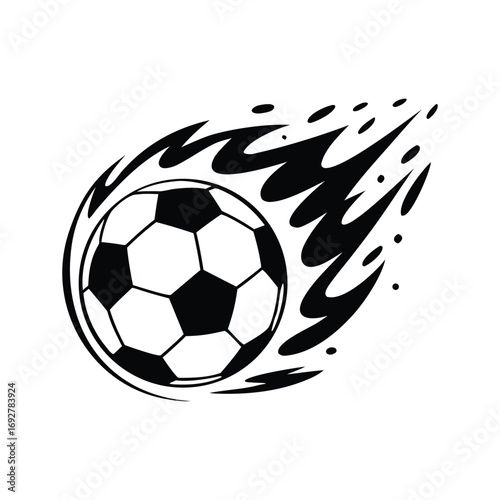 American football clipart football ball logo design with flying effect