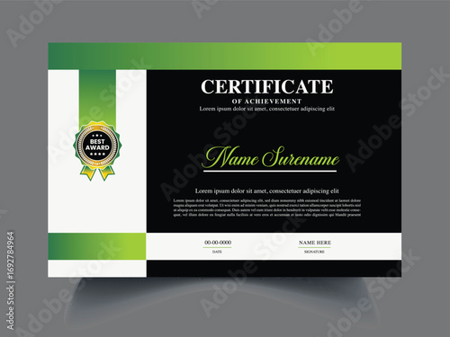 institution certificate design template