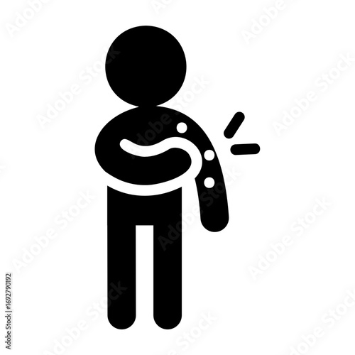 Disease and symptom solid style icon. Dermatitis