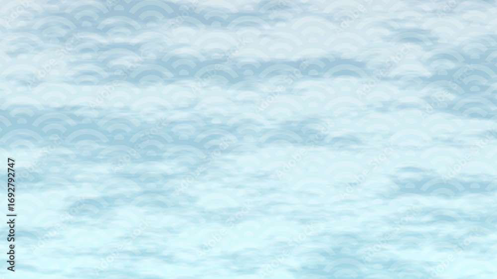 Fototapeta premium 薄く雲がかった青海波の背景_16:9/4Kサイズ