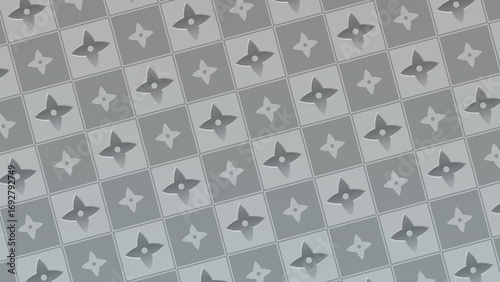 手裏剣のタイル背景_16:9/4Kサイズ