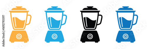 Blender icon, Blender vector icon, Blender symbol isolated, Electric mixer line icon. Blend, juicer line icons.Colorful blenders for smoothie power in your healthy kitchen,