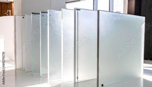 Wallpaper Mural Frosted Glass Panels with Rim Lighting in Modern Interior Torontodigital.ca