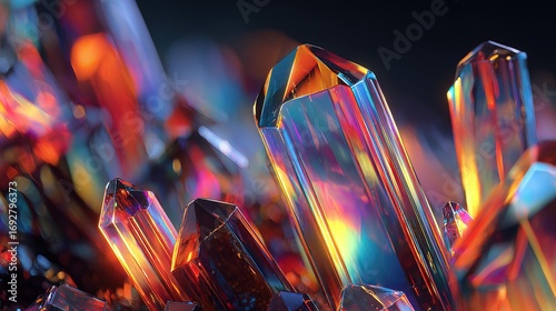 A cube with a blue center and orange and red sides